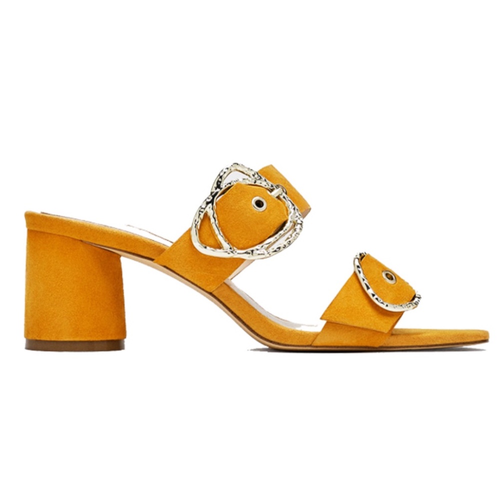 ZARA  Round Heel Buckle Mule Sandal  Size EU 40 NWOT - Picture 10 of 10